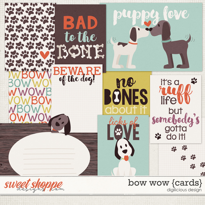 Bow Wow {Cards} by Digilicious Design