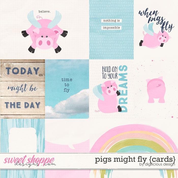 Pigs Might Fly {Cards} by Digilicious Design