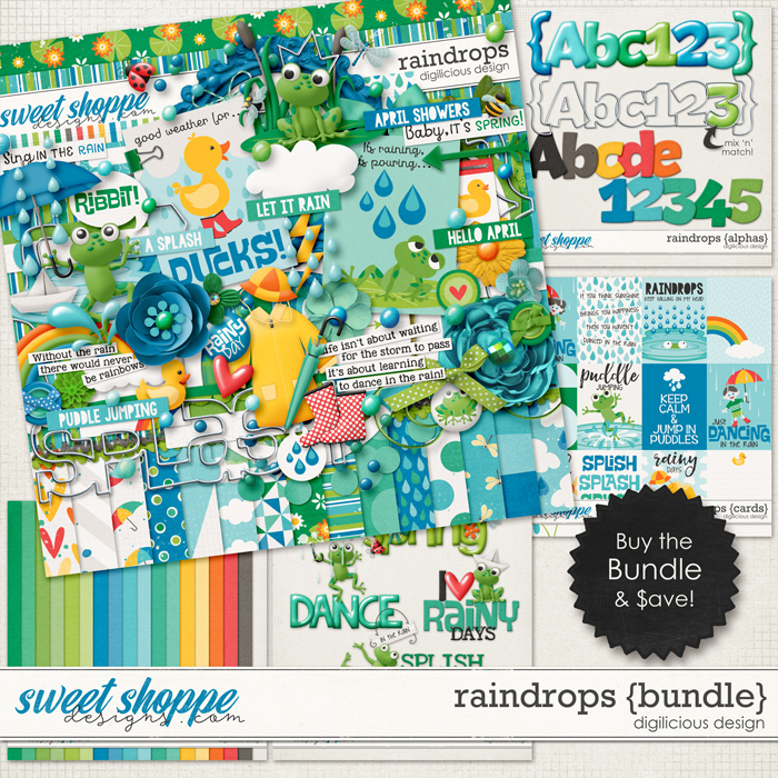 Raindrops {Bundle} by Digilicious Design