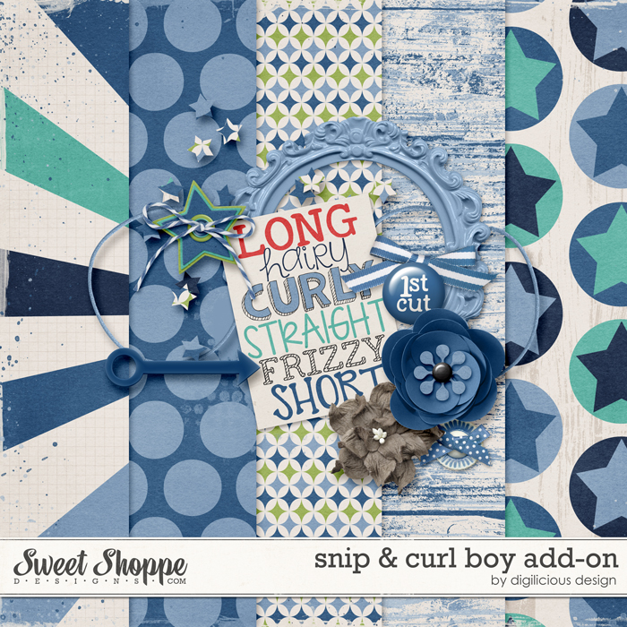 Snip & Curl Boy Add-On by Digilicious Design