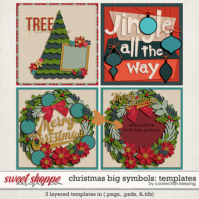 Christmas Big Symbols Templates by Connection Keeping