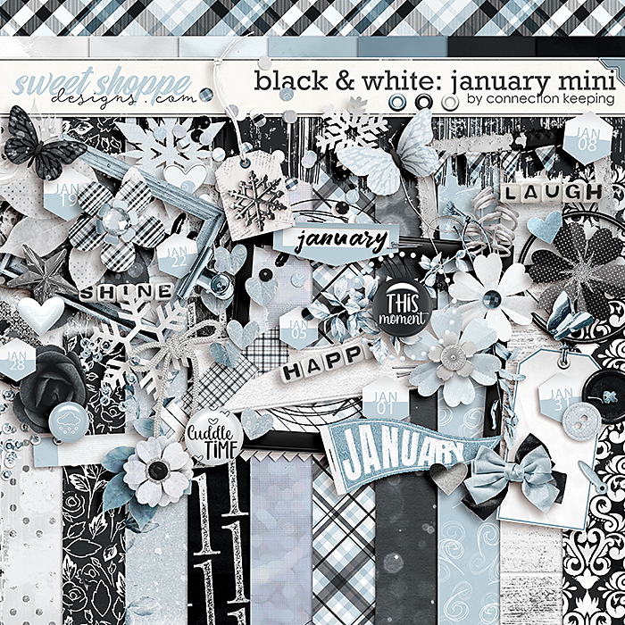 Black & White: January Mini by Connection Keeping