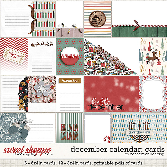 December Calendar Journal Cards by Connection Keeping
