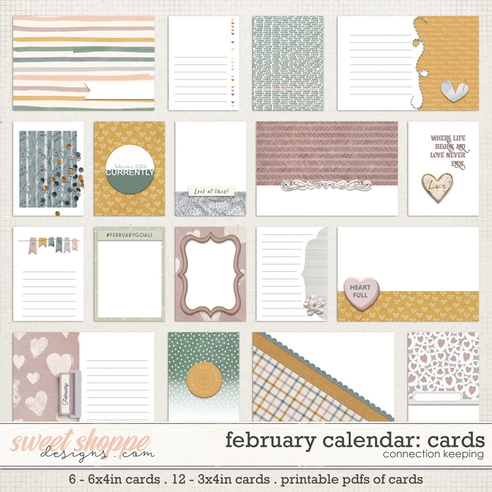 February Calendar Journal Cards by Connection Keeping