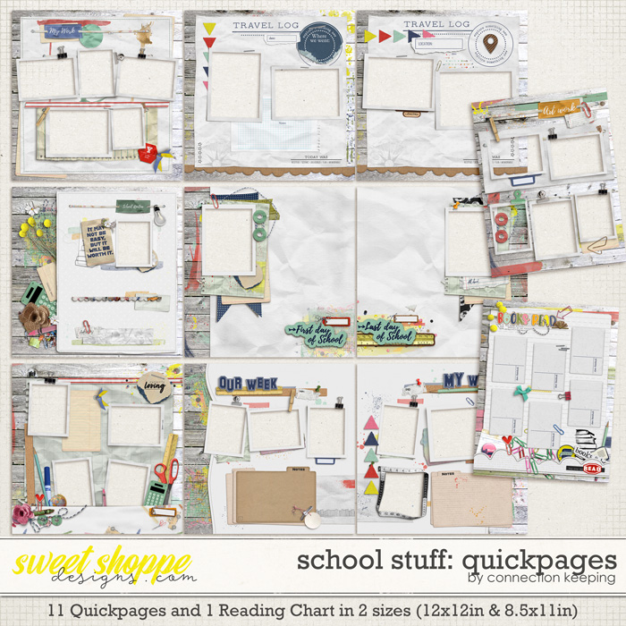 School Stuff Quick Pages by Connection Keeping