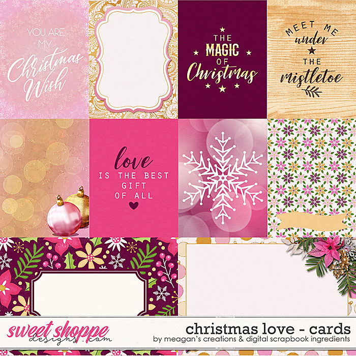 Christmas Love: Cards by Digital Scrapbook Ingredients and Meagan's Creations