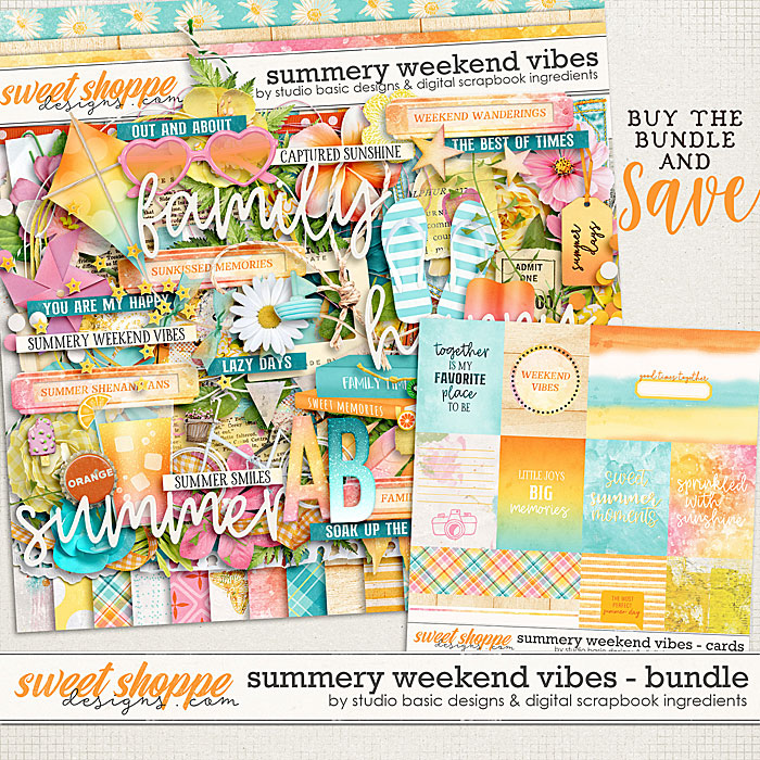 Summery Weekend Vibes Bundle by Digital Scrapbook Ingredients and Studio Basic