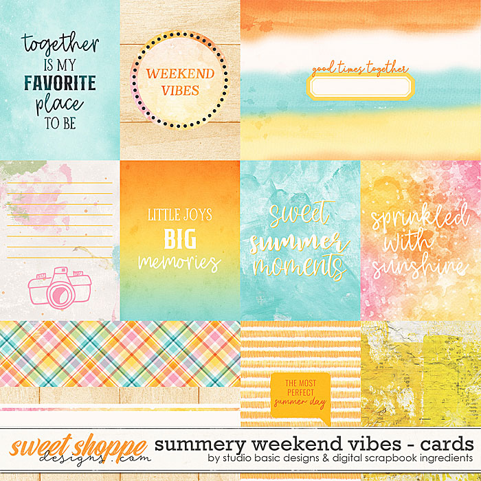 Summery Weekend Vibes Cards by Digital Scrapbook Ingredients and Studio Basic
