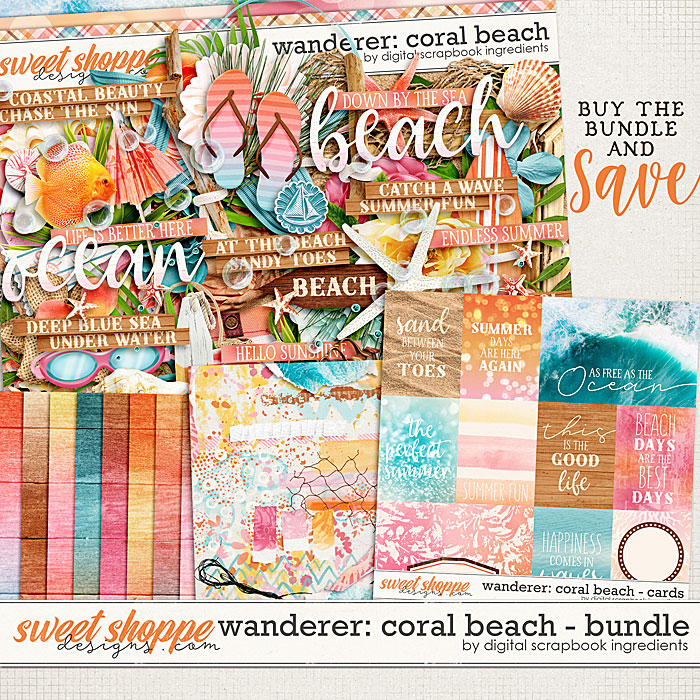 Wanderer: Coral Beach Bundle by Digital Scrapbook Ingredients