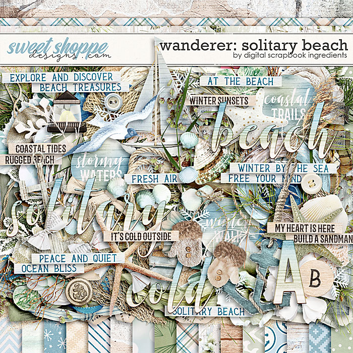 Wanderer: Solitary Beach by Digital Scrapbook Ingredients