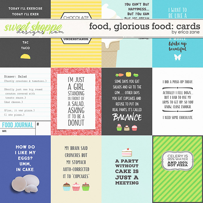 Food, Glorious Food: Cards by Erica Zane