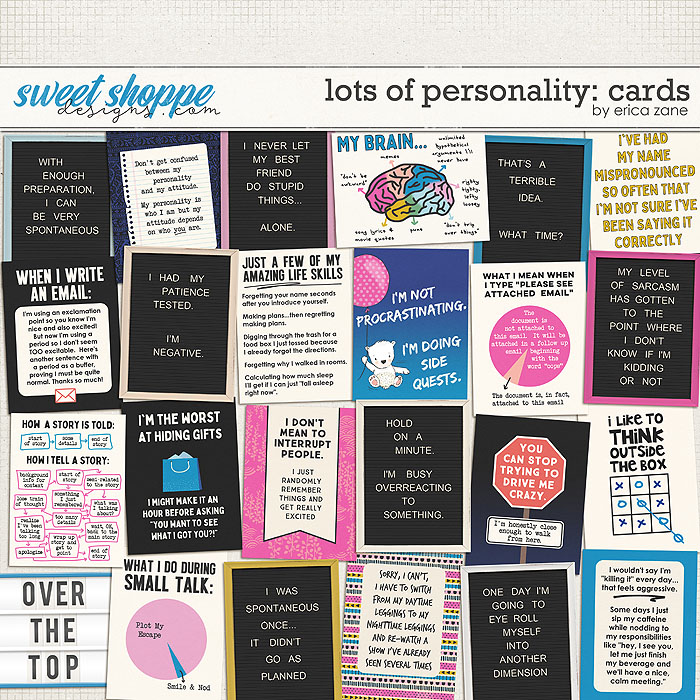 Lots of Personality: Cards by Erica Zane