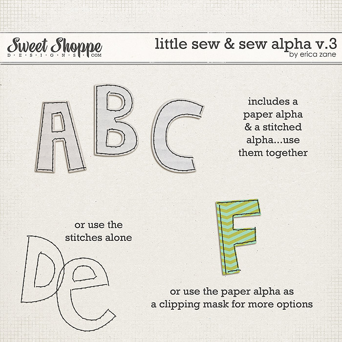 Little Sew & Sew Alpha v.3 by Erica Zane Little Sew & Sew Alpha v.3 by Erica Zane