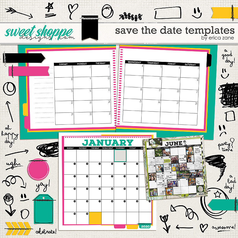 Save the Date Templates by Erica Zane