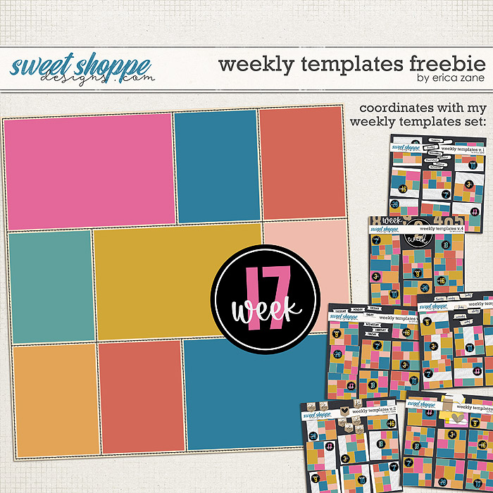 Weekly Templates Freebie by Erica Zane