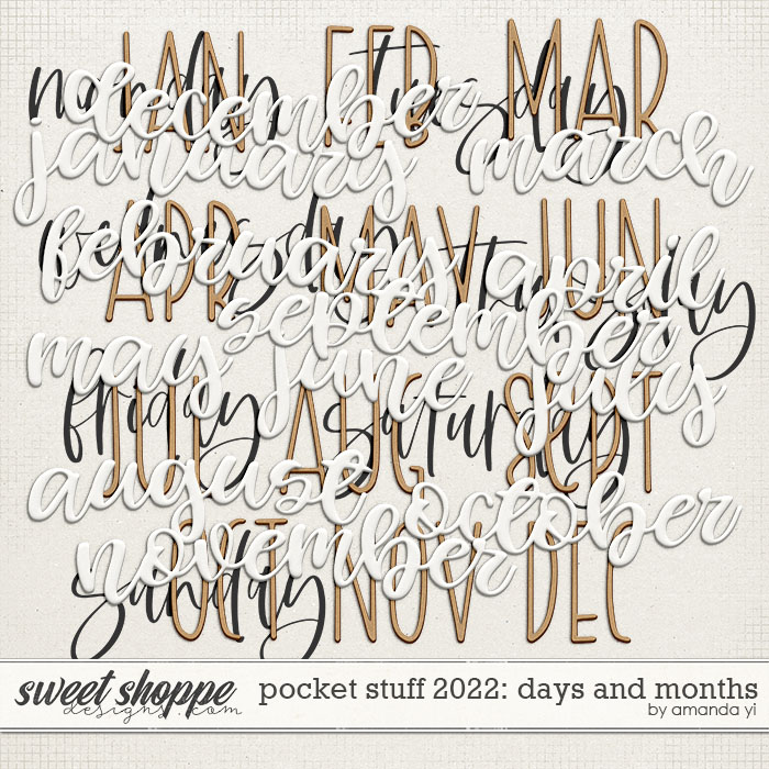 Pocket stuff 2022: days and months by Amanda Yi Pocket stuff 2022: days and months by Amanda Yi
