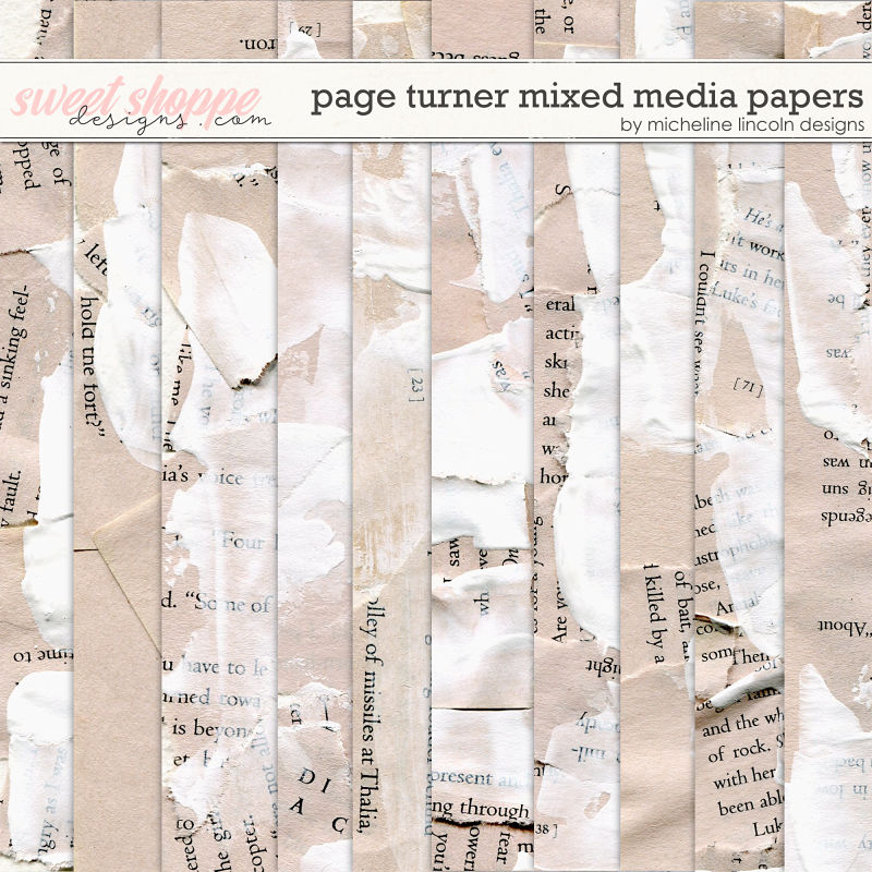 Page Turner Mixed Media Papers by Micheline Lincoln Designs Page Turner Mixed Media Papers by Micheline Lincoln Designs