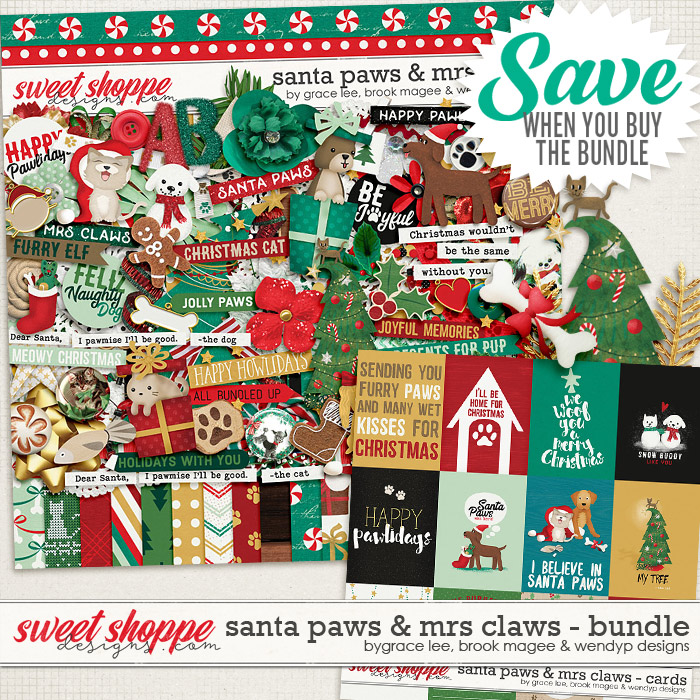 Santa Paws & Mrs Claws: Bundle by Grace Lee, Brook Magee & Wendyp Designs