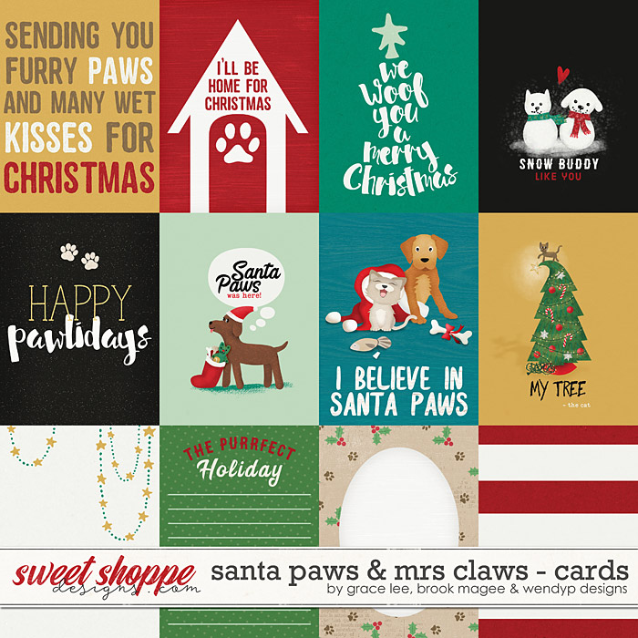 Santa Paws & Mrs Claws: Cards by Grace Lee, Brook Magee & Wendyp Designs