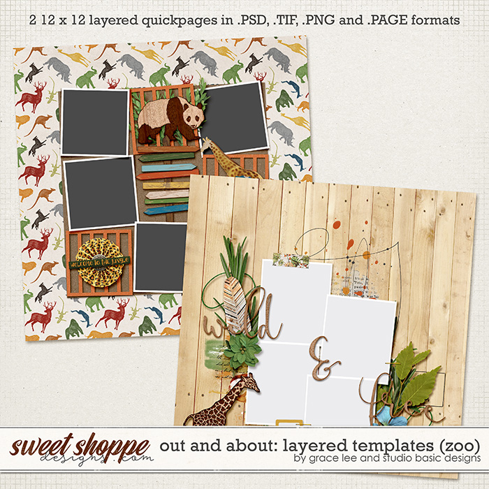 Out and About: Layered Templates (Zoo) by Grace Lee and Studio Basic Designs