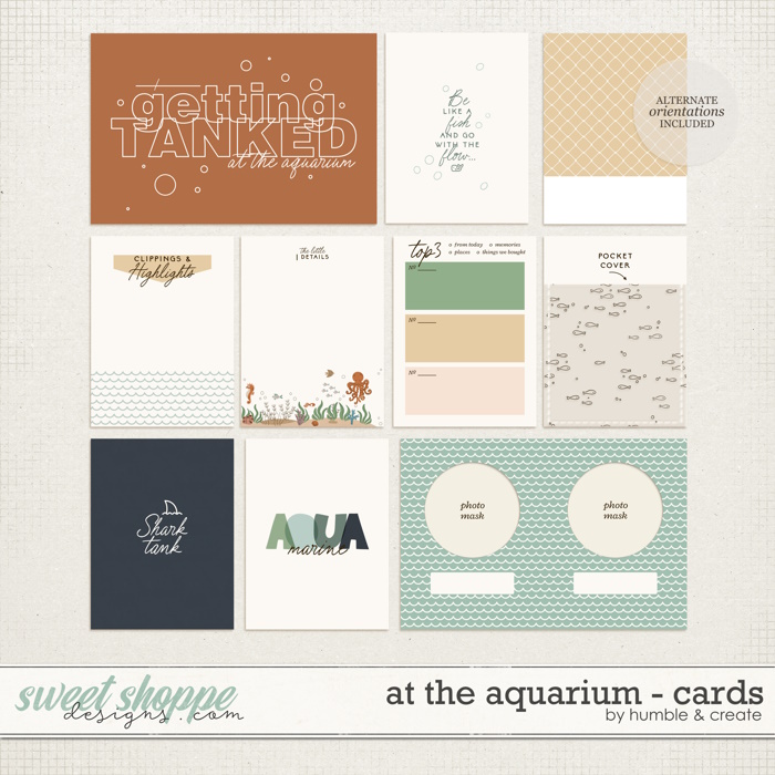 At the Aquarium | Journal Cards - by Humble and Create At the Aquarium | Journal Cards - by Humble and Create