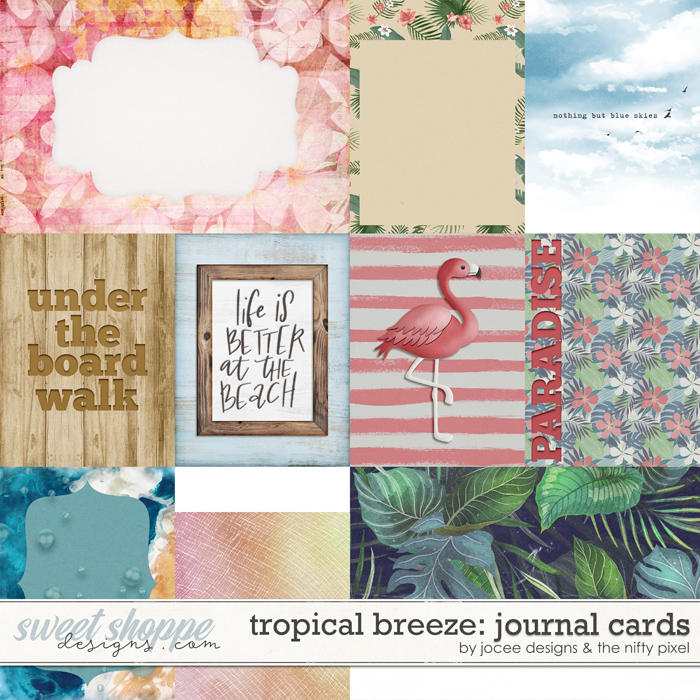 Tropical Breeze Cards by JoCee Designs and The Nifty Pixel