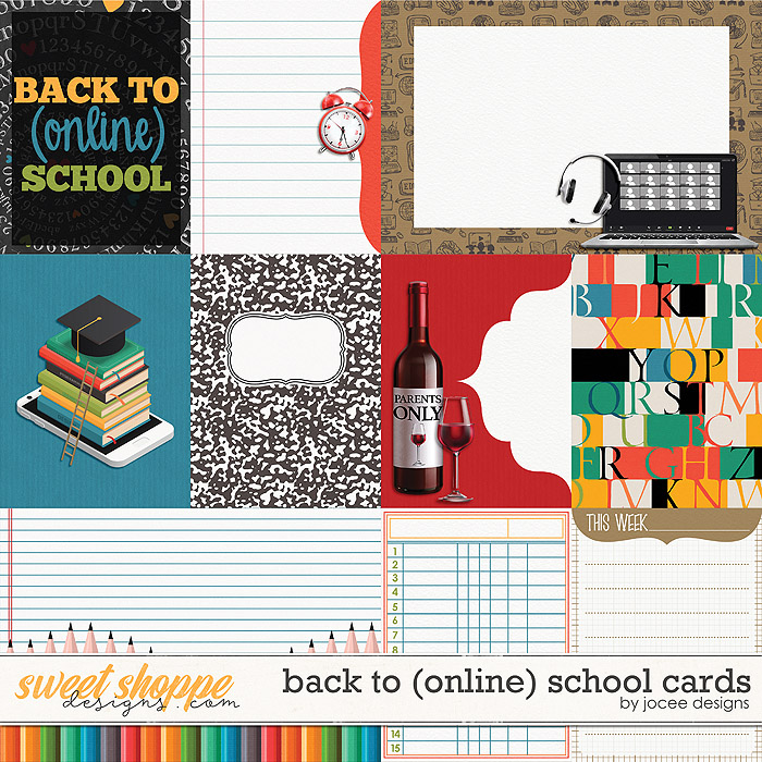 Back to (online) School Cards by JoCee Designs