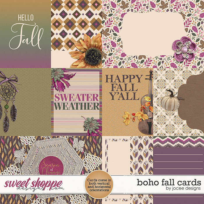 Boho Fall Cards by JoCee Designs