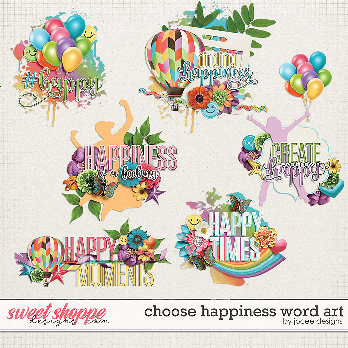 Choose Happiness Word Art by JoCee Designs