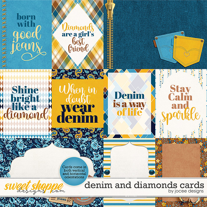 Denim and Diamonds Cards by JoCee Designs