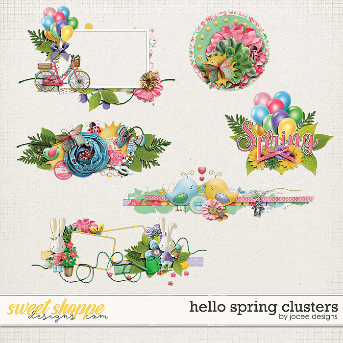 Hello Spring Clusters by JoCee Designs
