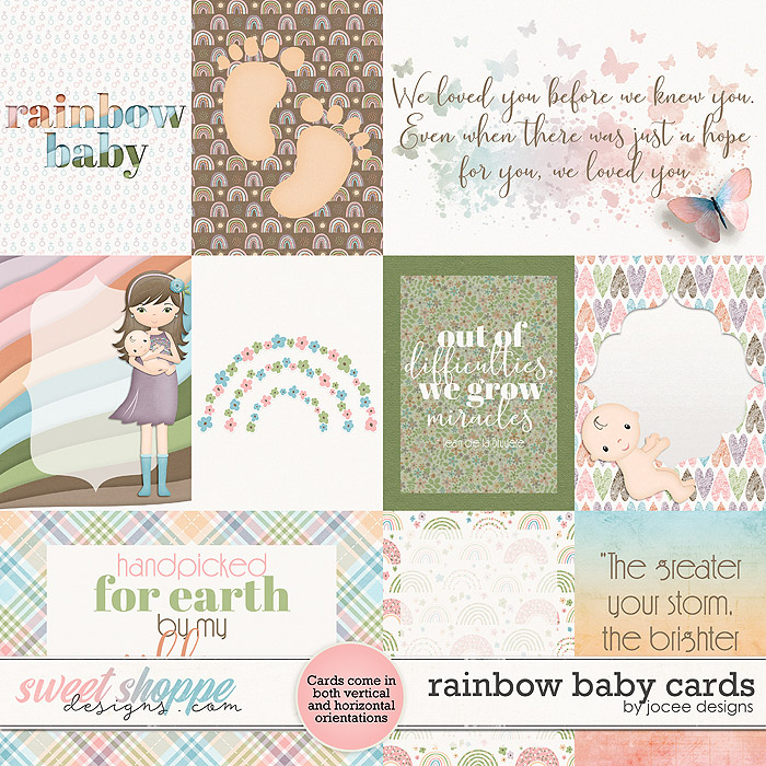 Rainbow Baby Cards by JoCee Designs