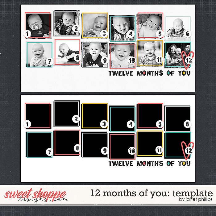 12 MONTHS OF YOU: TEMPLATE by Janet Phillips