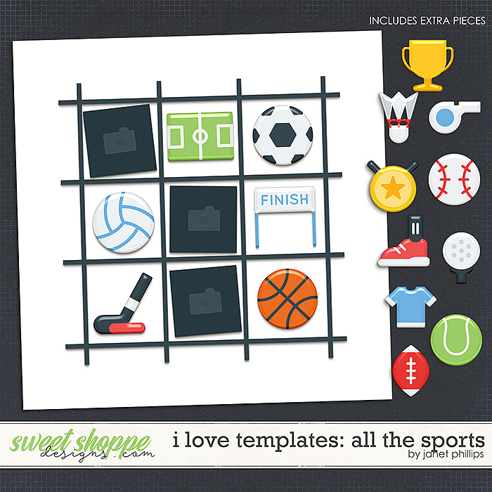 I LOVE TEMPLATES: ALL THE SPORTS by Janet Phillips I LOVE TEMPLATES: ALL THE SPORTS by Janet Phillips