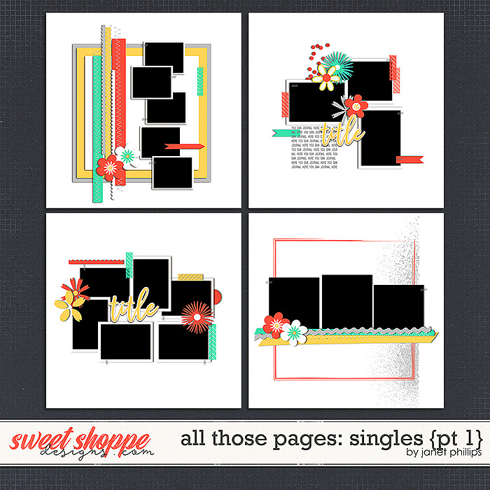 ALL THOSE PAGES: SINGLES {part 1}  by Janet Phillips