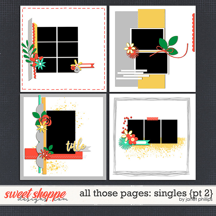 ALL THOSE PAGES: SINGLES {part 2}  by Janet Phillips