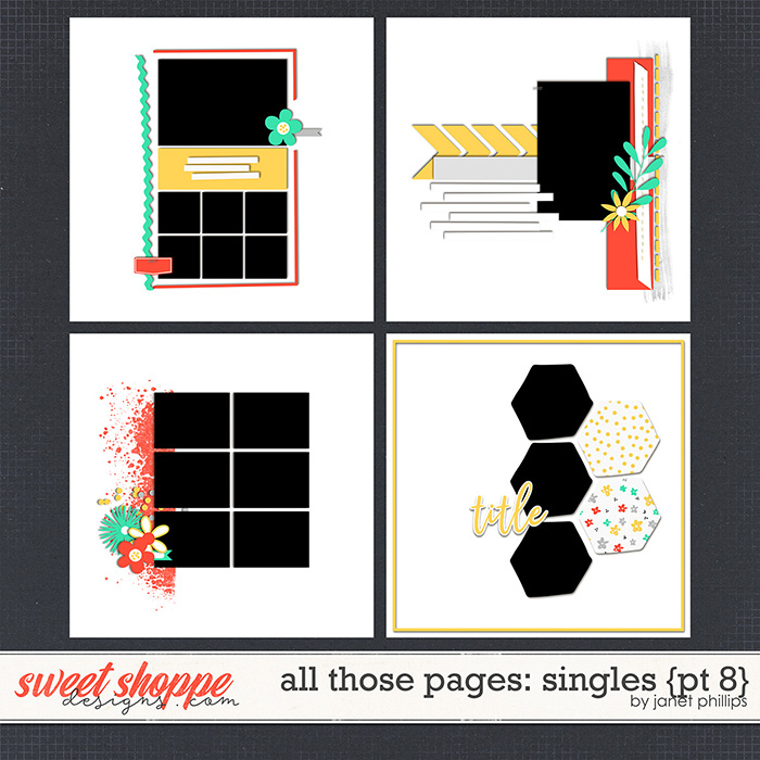 ALL THOSE PAGES: SINGLES {part 8}  by Janet Phillips