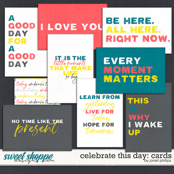 CELEBRATE THIS DAY: JOURNALING CARDS by Janet Phillips