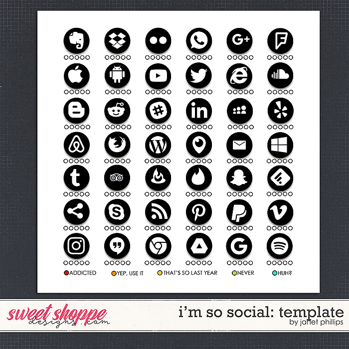 I'm So Social: Template by Janet Phillips I'm So Social: Template by Janet Phillips