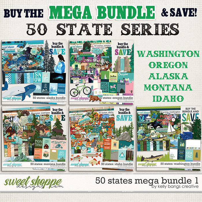 50 States MEGA Bundle #1 by Kelly Bangs Creative