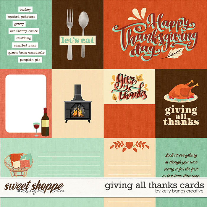 Giving All Thanks Cards by Kelly Bangs Creative