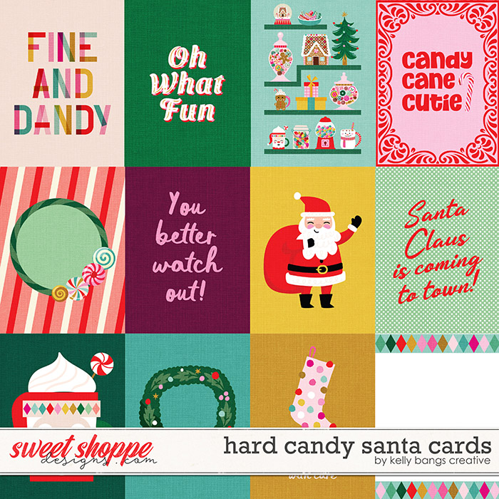 Hard Candy Santa Cards by Kelly Bangs Creative