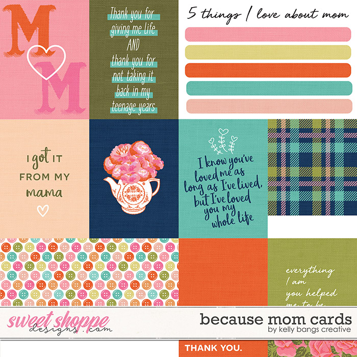 Because Mom Cards by Kelly Bangs Creative