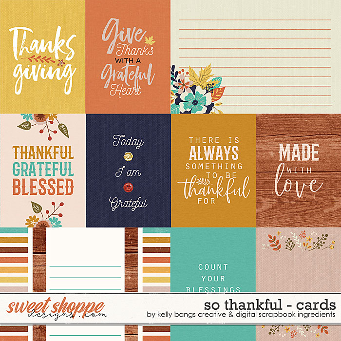 So Thankful Cards by Kelly Bangs Creative and Digital Scrapbook Ingredients