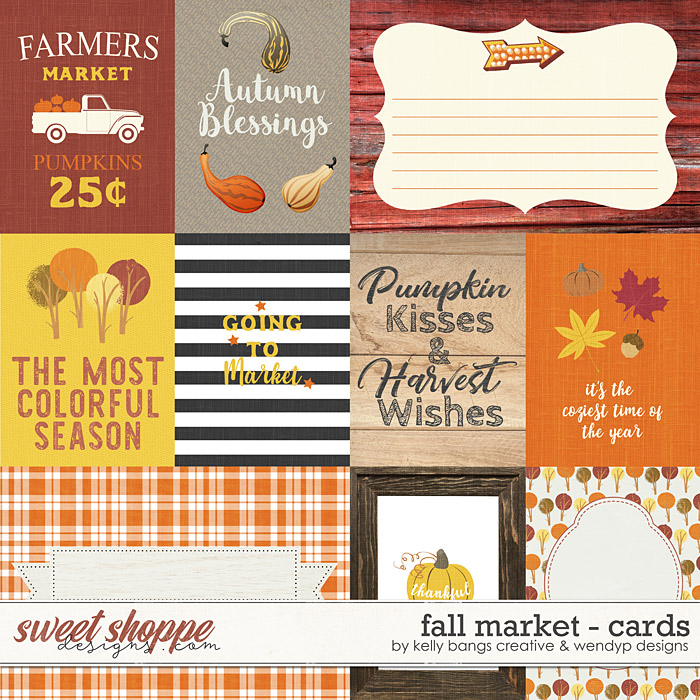 Fall Market Cards by Kelly Bangs Creative and WendyP Designs