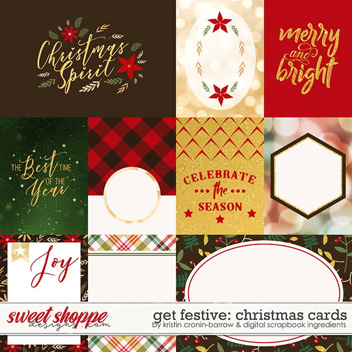 Get Festive: Christmas | Cards by Kristin Cronin-Barrow & Digital Scrapbook Ingredients Get Festive: Christmas | Cards by Kristin Cronin-Barrow & Digital Scrapbook Ingredients