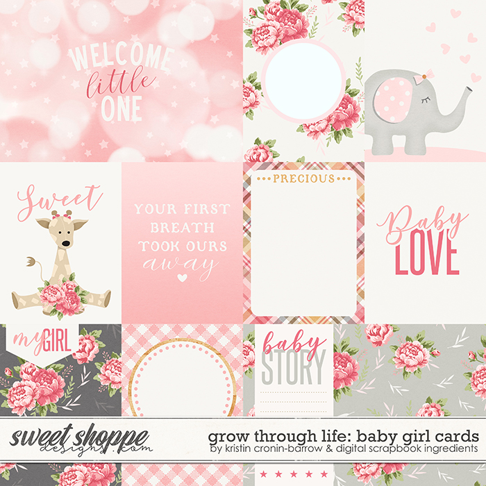 Grow Through Life - Baby Girl | Cards by Kristin Cronin-Barrow & Digital Scrapbook Ingredients Grow Through Life - Baby Girl | Cards by Kristin Cronin-Barrow & Digital Scrapbook Ingredients