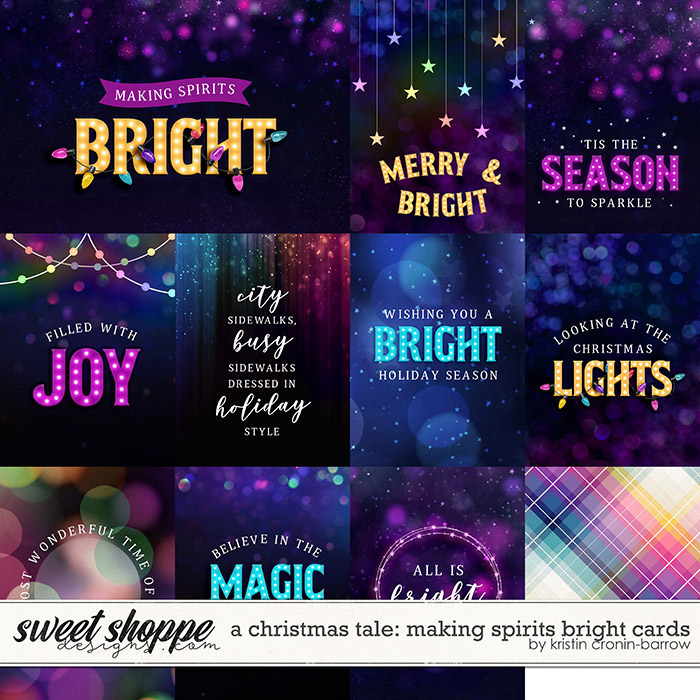 A Christmas Tale:  Making Spirits Bright Cards by Kristin Cronin-Barrow 