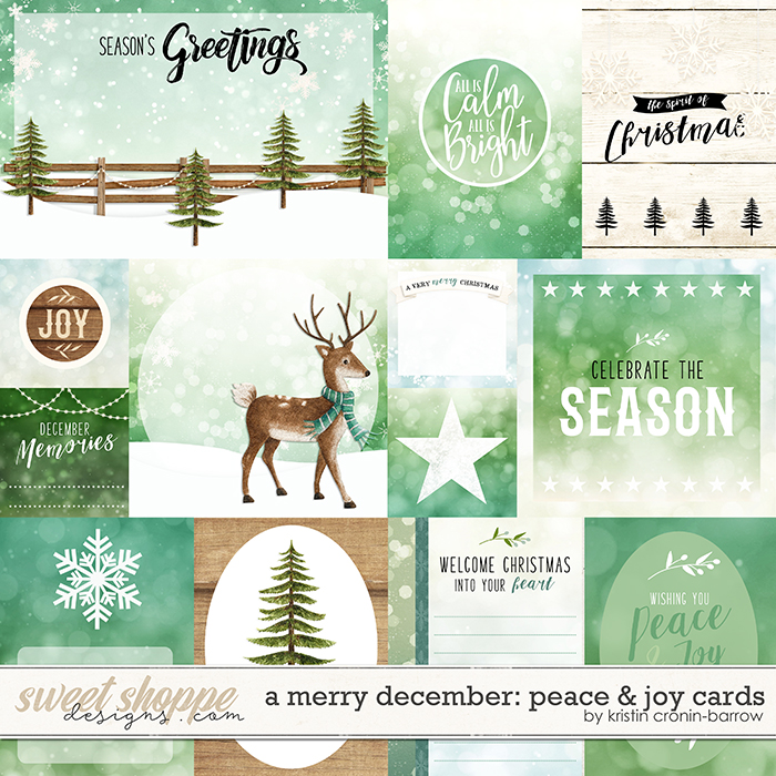 A Merry December: Peace & Joy Cards by Kristin Cronin-Barrow 