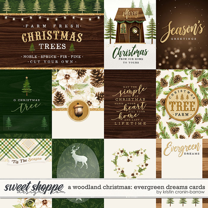A Woodland Christmas: Evergreen Dreams Cards by Kristin Cronin-Barrow